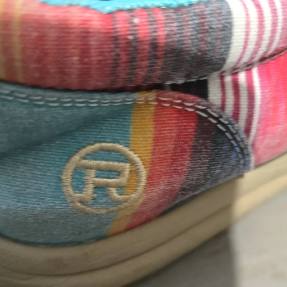 Vibrant Striped Womens Moccasins Size 11 - Picture 6 of 8